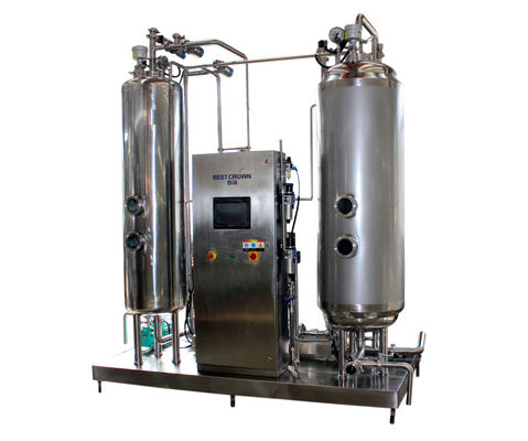 Cip que limpia el sistema de proceso de la bebida del Plc del mezclador del CO2 4.5t/H
